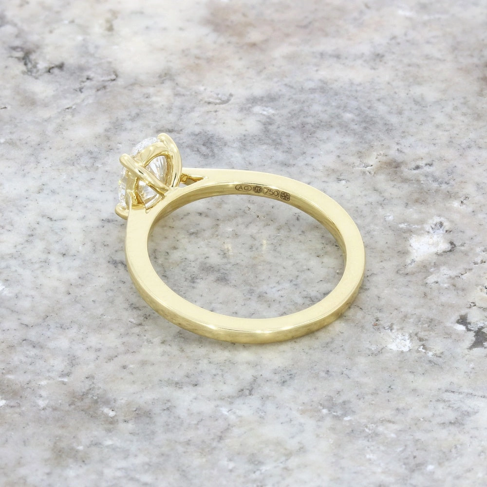 18ct Gold 1.00ct Oval Brilliant Cut Lab Grown Diamond Solitaire Ring E VVS 1