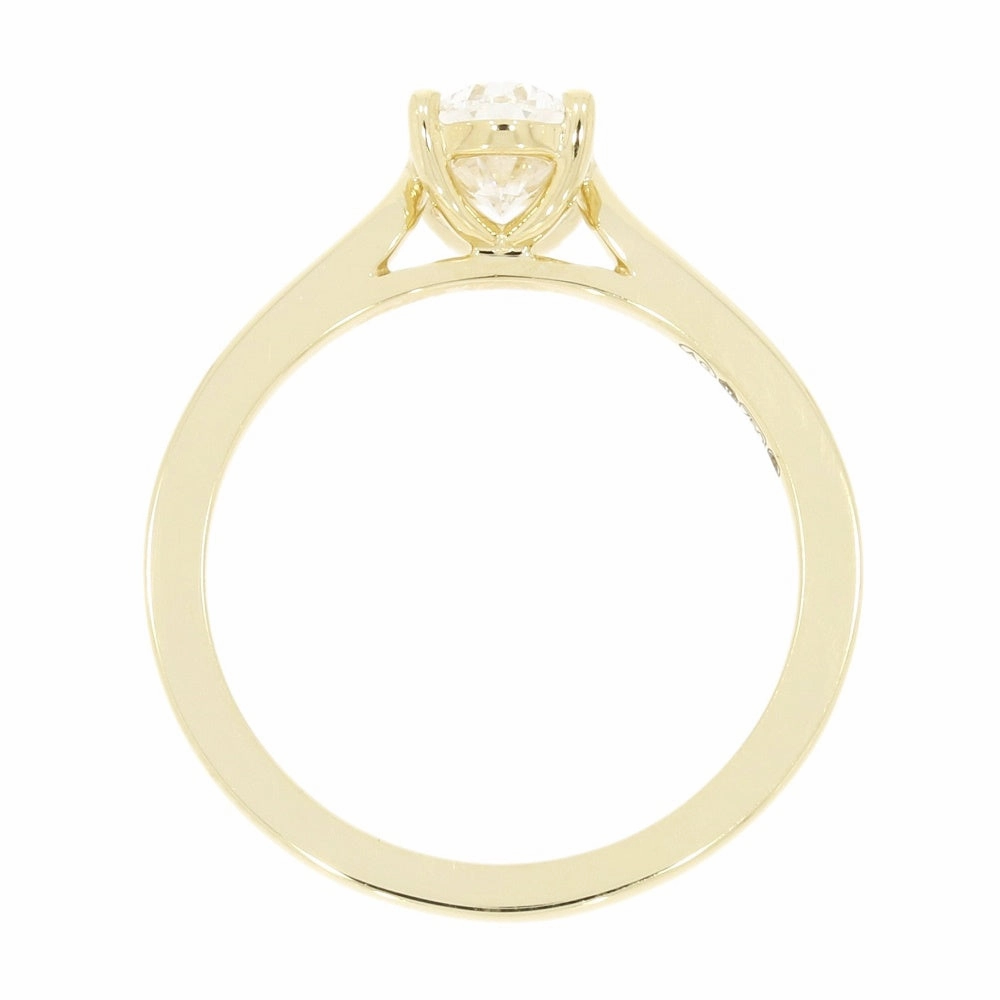 18ct Gold 1.00ct Oval Brilliant Cut Lab Grown Diamond Solitaire Ring E VVS 1