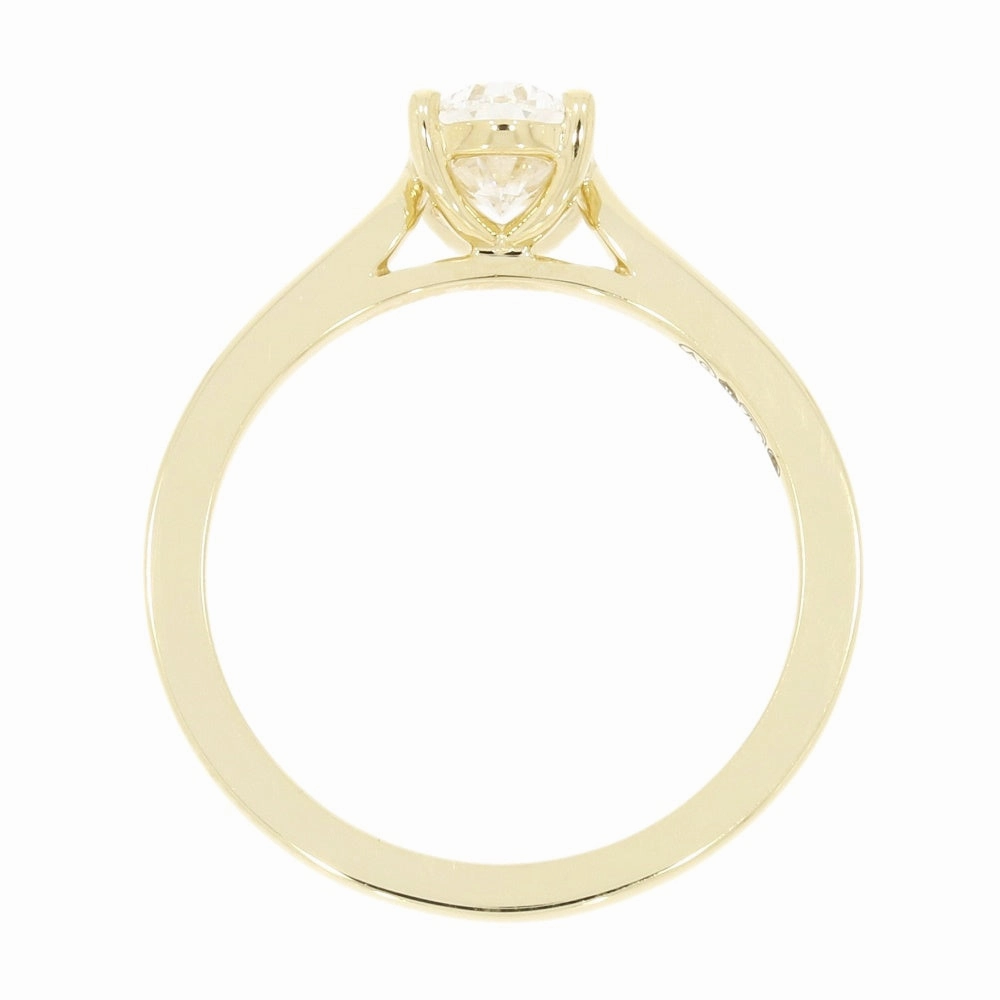 18ct Gold 1.00ct Oval Brilliant Cut Lab Grown Diamond Solitaire Ring E VVS 1