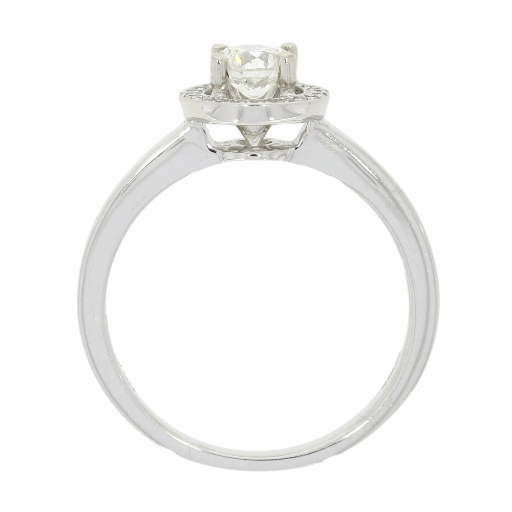 18ct White Gold 0.58ct Halo Cluster Diamond Ring