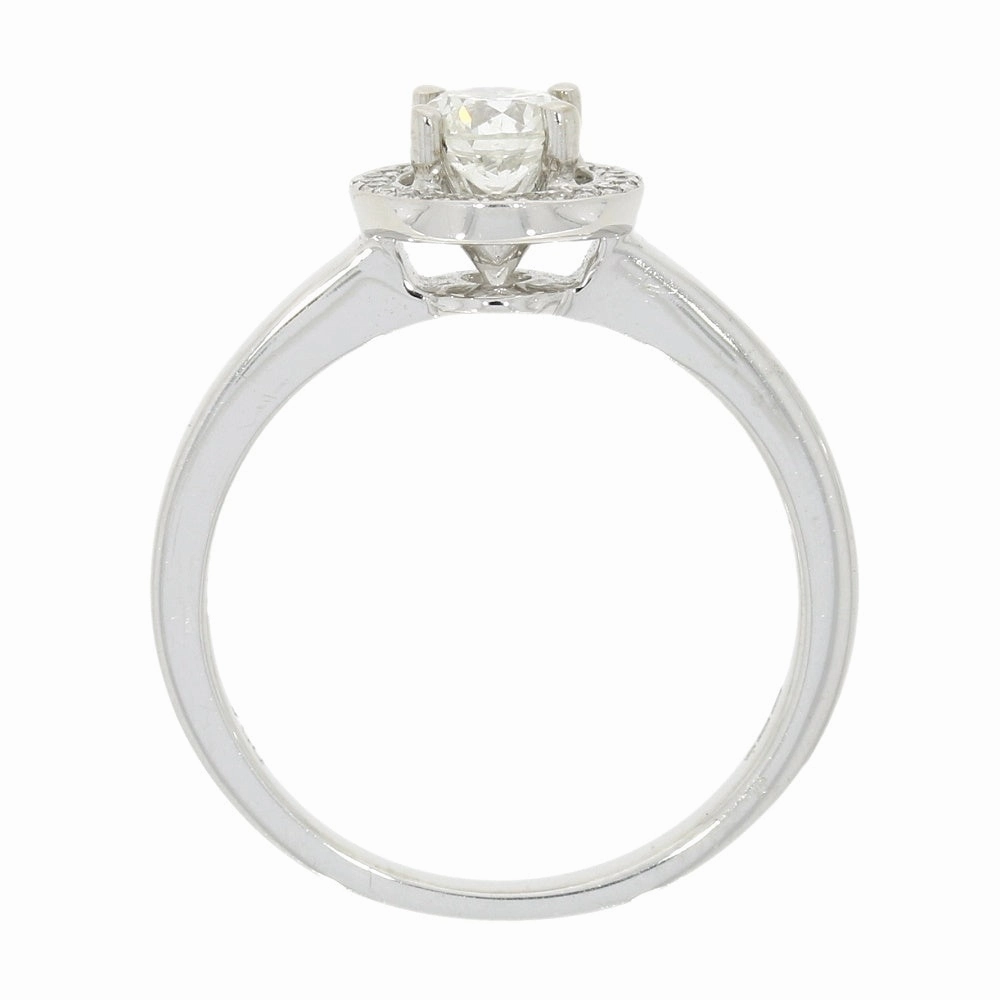 18ct White Gold 0.58ct Halo Cluster Diamond Ring