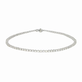 18ct White Gold 1.84cts Brilliant Cut Diamond Line Tennis Bracelet