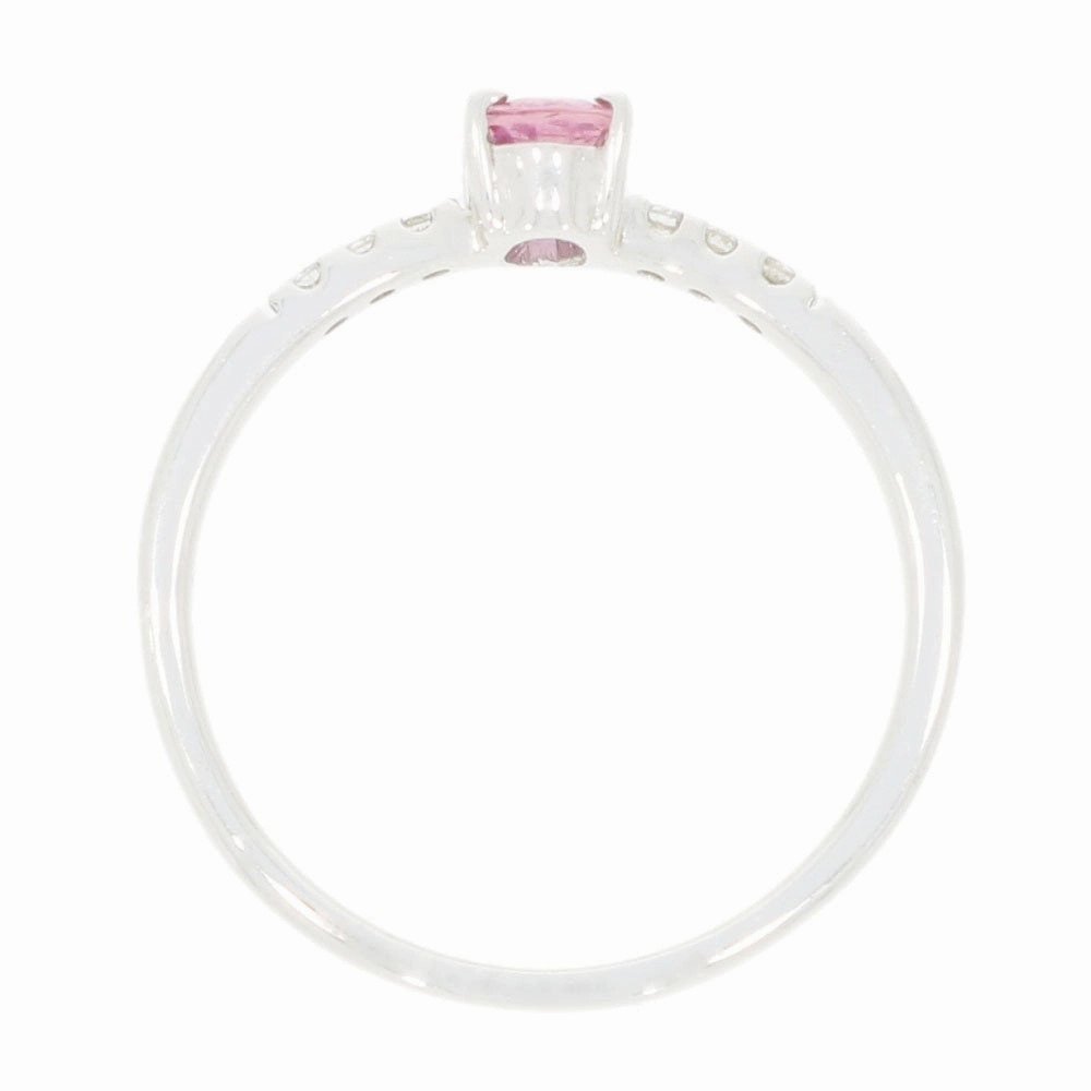 18ct White Gold Pink Sapphire and Diamond Ring
