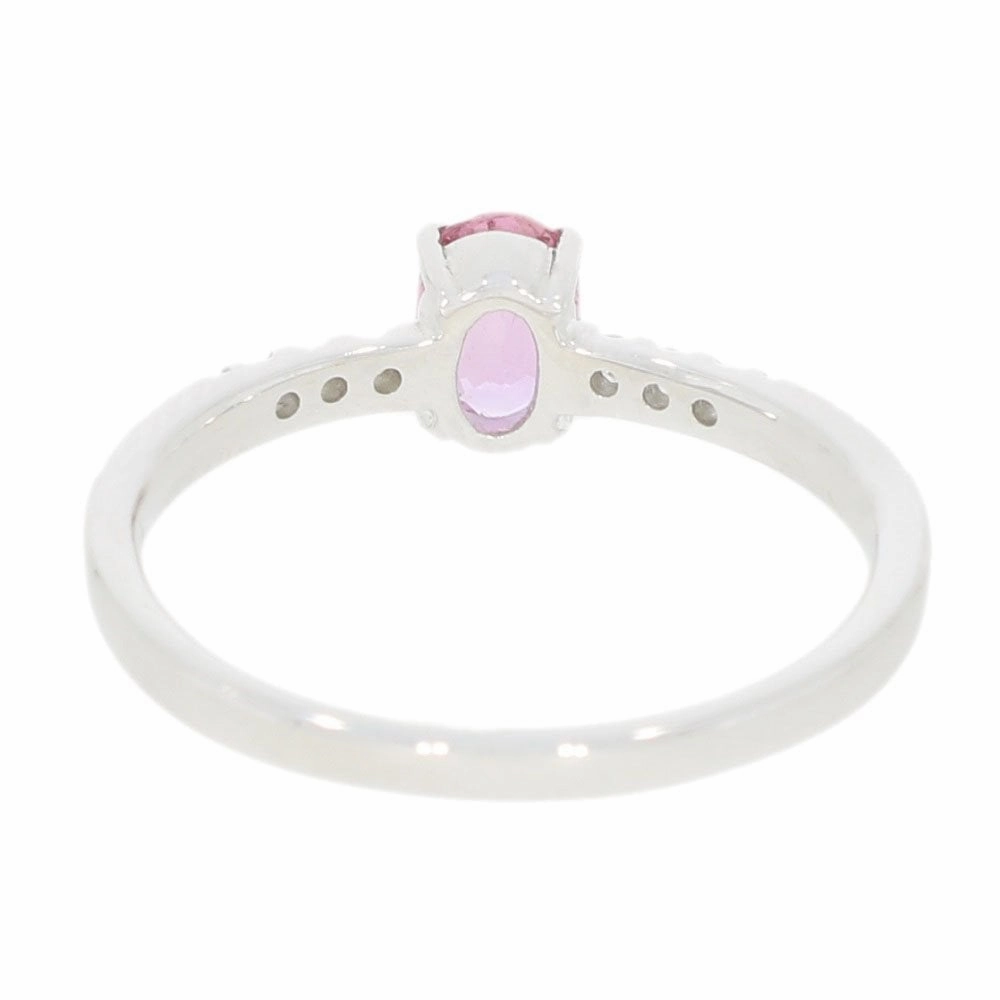 18ct White Gold Pink Sapphire and Diamond Ring