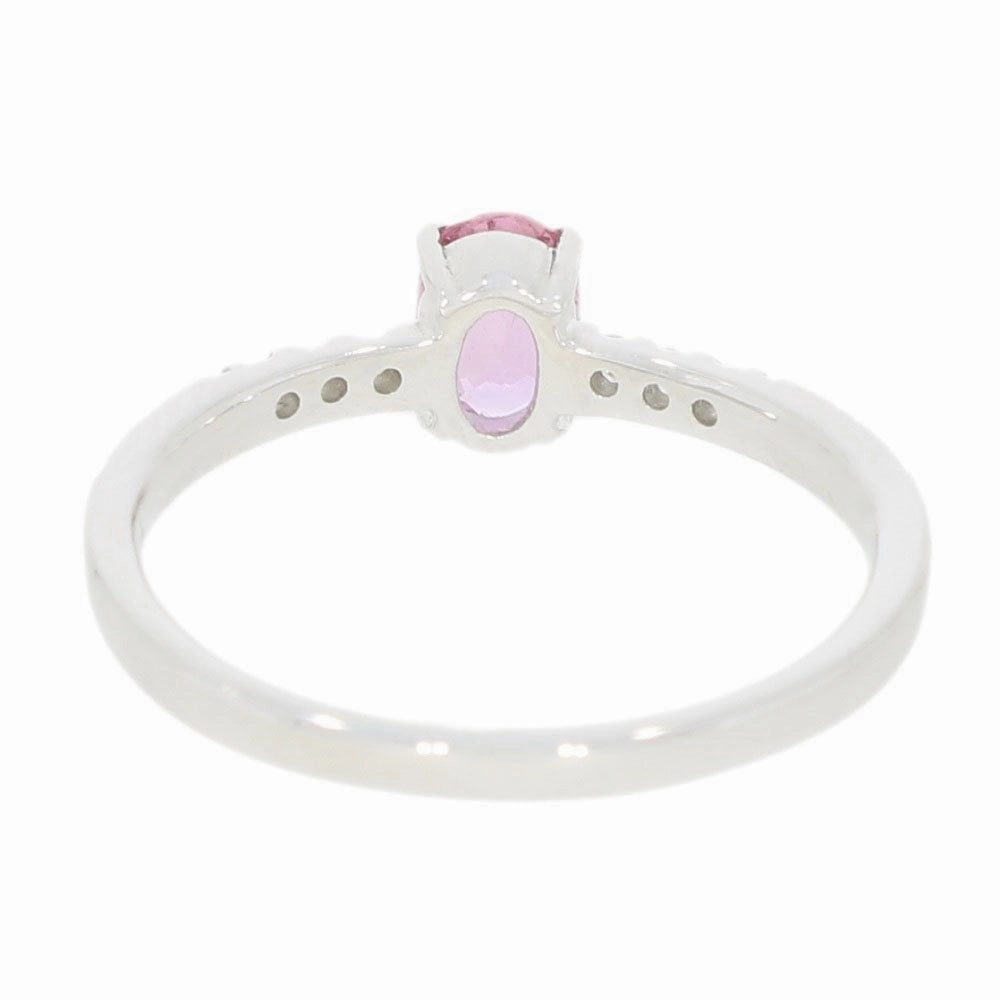 18ct White Gold Pink Sapphire and Diamond Ring
