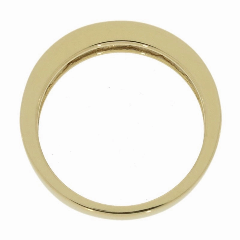 18ct Yellow Gold 0.16ct Diamond & Emerald Half Eternity Ring