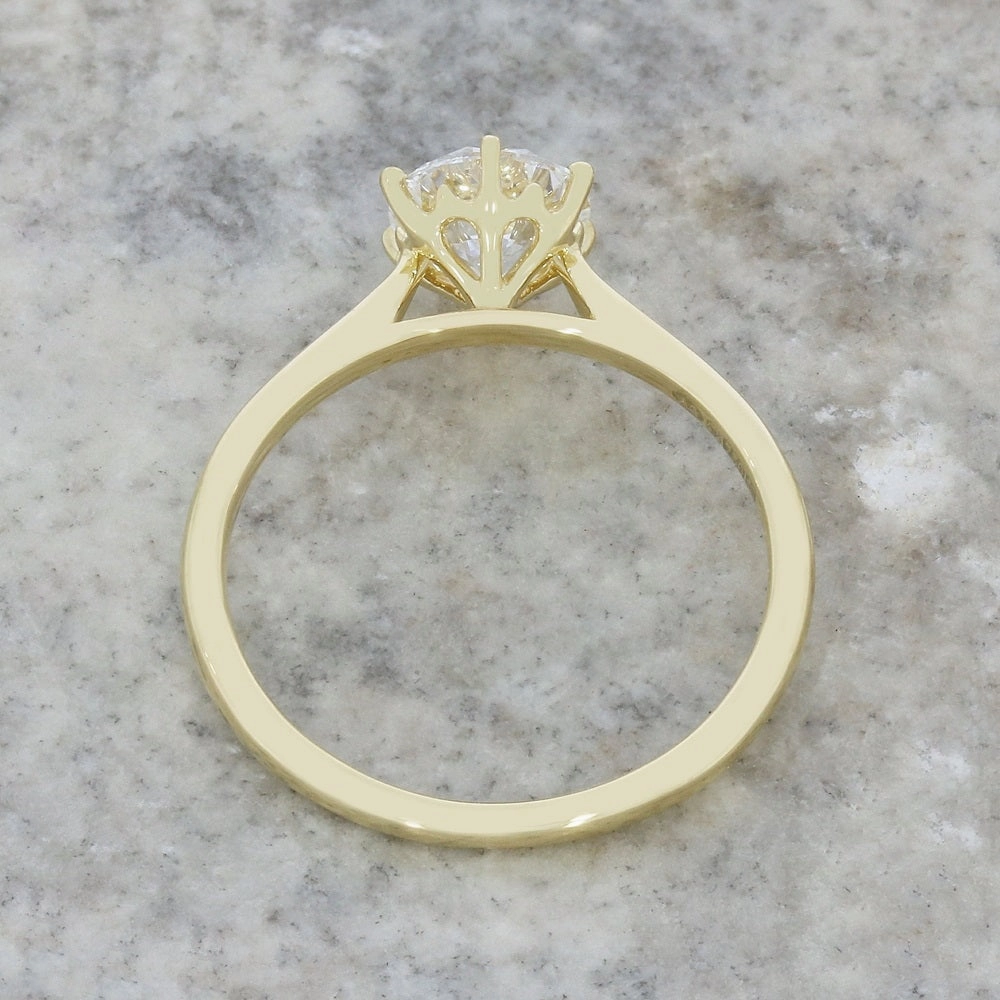 18ct Yellow Gold 1.00ct Brilliant Cut Lab Grown Diamond Solitaire Ring D VVS 2