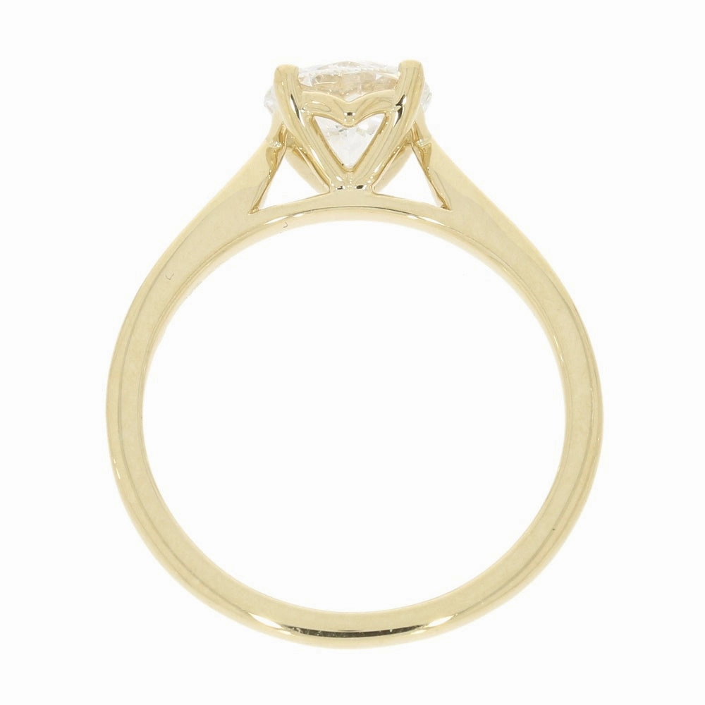 18ct Yellow Gold 1.22ct Brilliant Cut Lab Grown Diamond Solitaire Ring D VS1