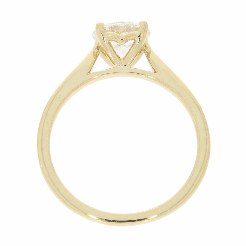 18ct Yellow Gold 1.22ct Brilliant Cut Lab Grown Diamond Solitaire Ring D VS1