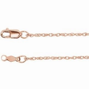 18K Yellow 1.25 mm Rope 18" Chain