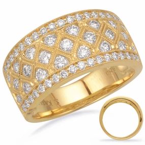1.00 ctw. YELLOW GOLD DIAMOND BAND D4347YG