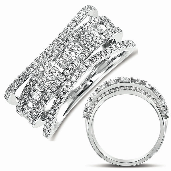 1.02 ctw. PLATINUM DIAMOND FASHION RING D4270-PL