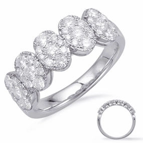 1.03 ctw. PLATINUM DIAMOND FASHION RING D4666-PL