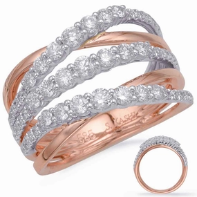 1.04 ctw. ROSE & WHITE GOLD DIAMOND FASHION RING D4686RW