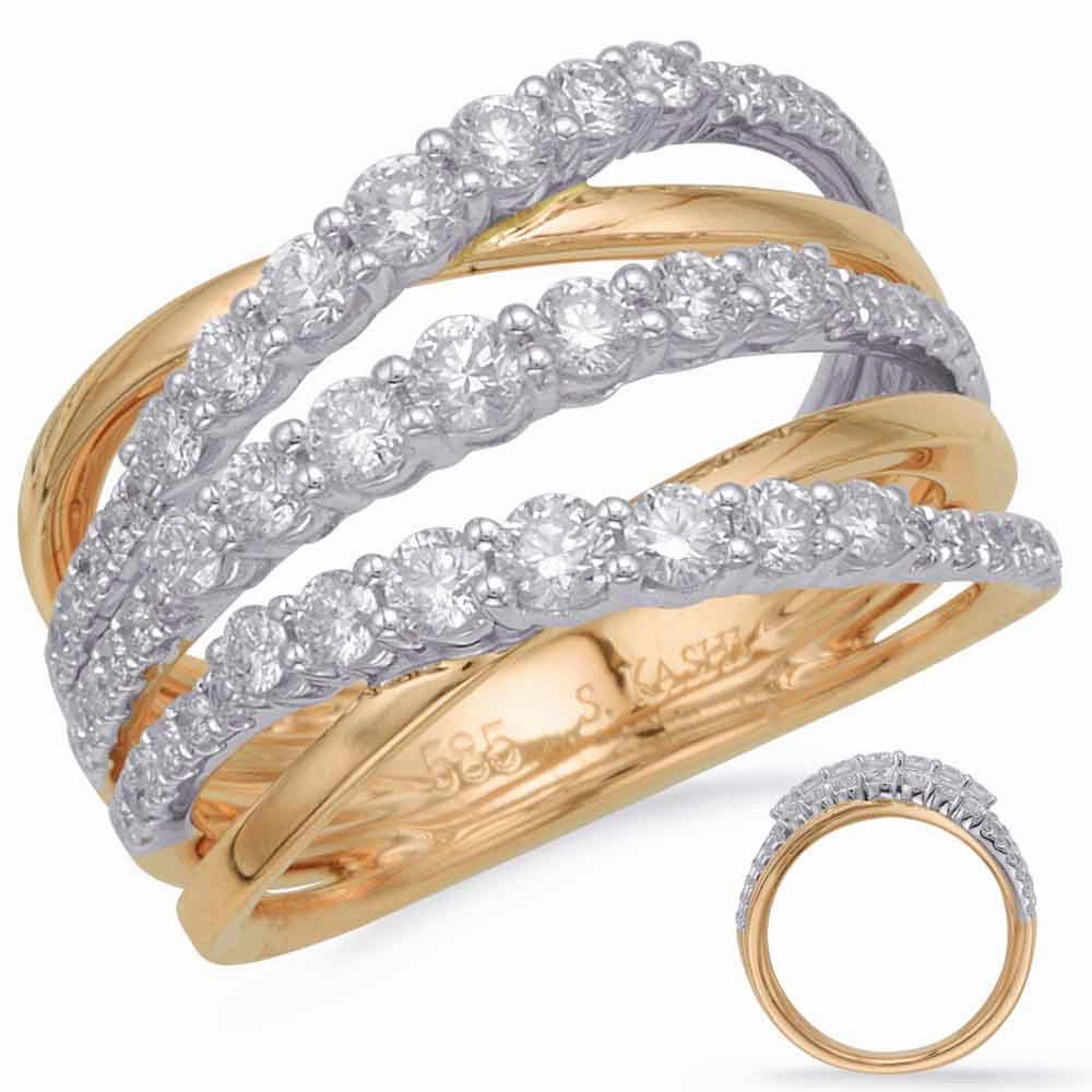 1.04 ctw. YELLOW & WHITE GOLD DIAMOND FASHION RING D4686YW