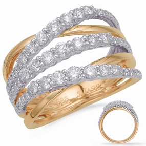 1.04 ctw. YELLOW & WHITE GOLD DIAMOND FASHION RING D4686YW