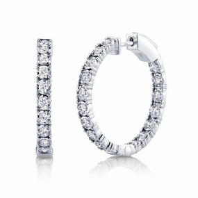 1.06CT DIAMOND HOOP EARRING