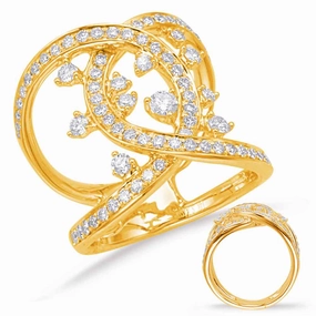 1.07 ctw. YELLOW GOLD DIAMOND FASHION RING D4648YG