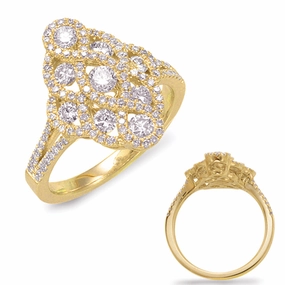 1.11 ctw. YELLOW GOLD FASHION RING D4397YG