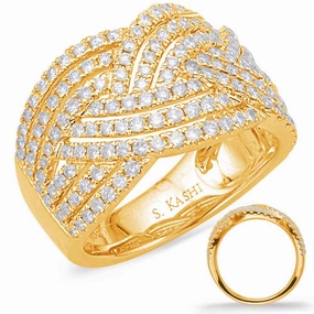 1.16 ctw. YELLOW GOLD DIAMOND FASHION RING D4616YG