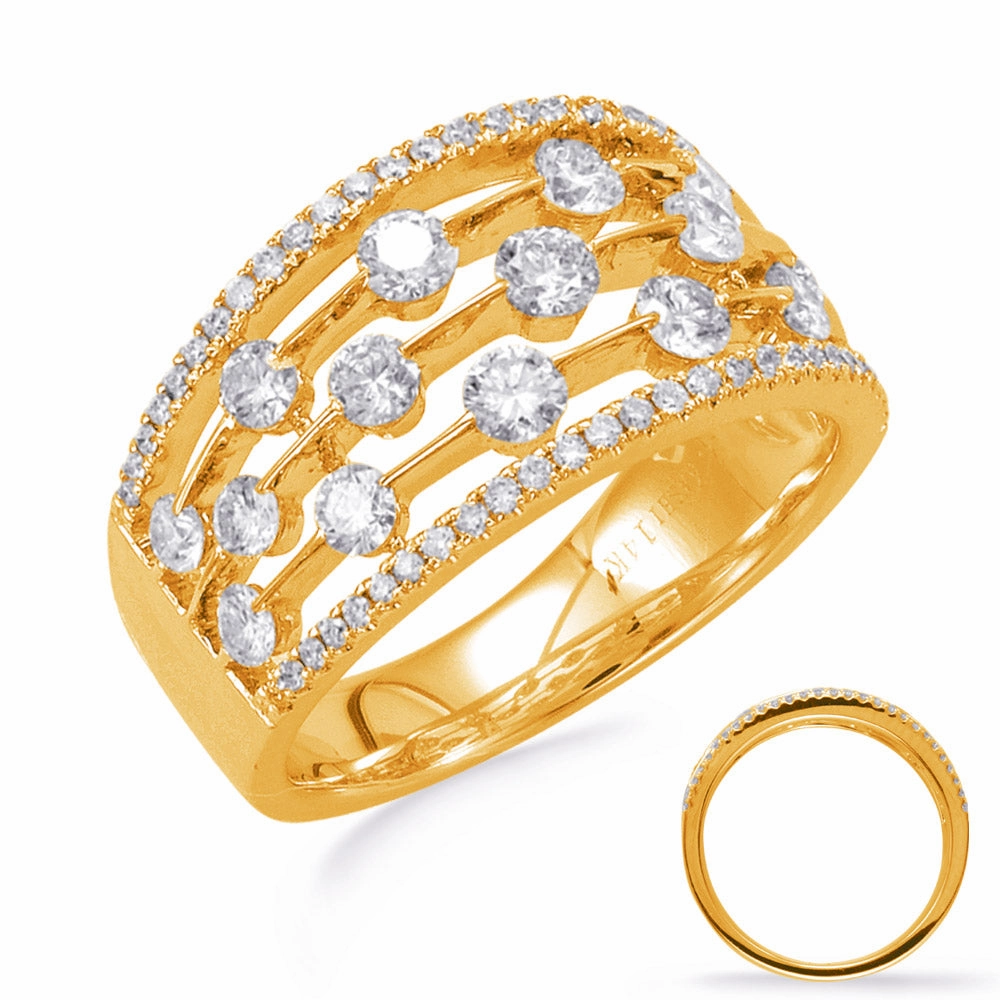 1.20 ctw. YELLOW GOLD DIAMOND FASHION RING D4437YG