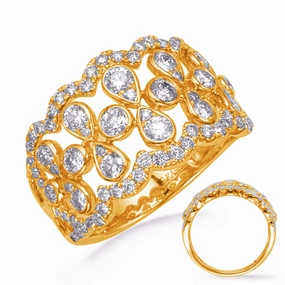 1.22 ctw. YELLOW GOLD DIAMOND FASHION RING D4754YG