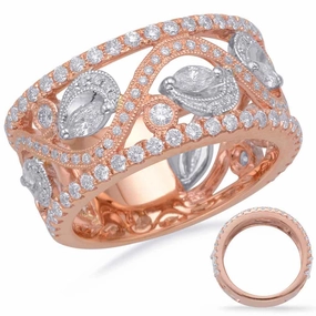 1.26 ctw. ROSE & WHITE GOLD DIAMOND FASHION RING D4703RW