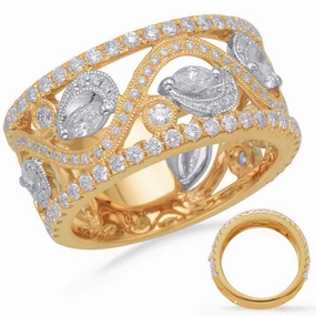 1.26 ctw. YELLOW & WHITE GOLD DIAMOND FASHION RING D4703YW