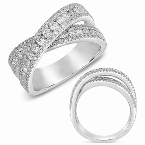 1.34 ctw. PLATINUM DIAMOND FASHION RING D4328-PL