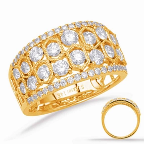 1.38 ctw. YELLOW GOLD DIAMOND FASHION RING D4645YG