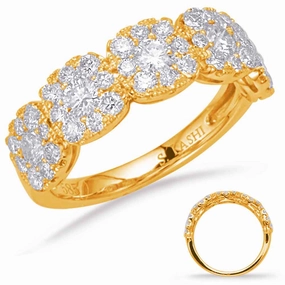 1.40 ctw. YELLOW GOLD DIAMOND FASHION RING D4635YG