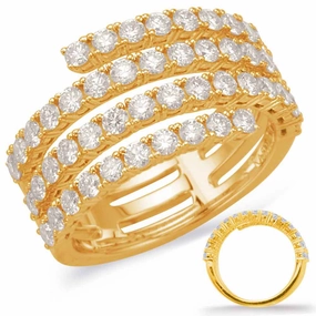 1.50 ctw. YELLOW GOLD DIAMOND FASHION RING D4612YG