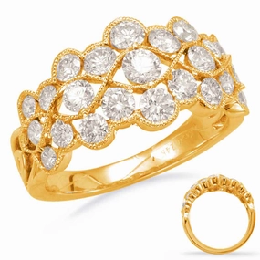 1.56 ctw. YELLOW GOLD DIAMOND FASHION RING D4438YG