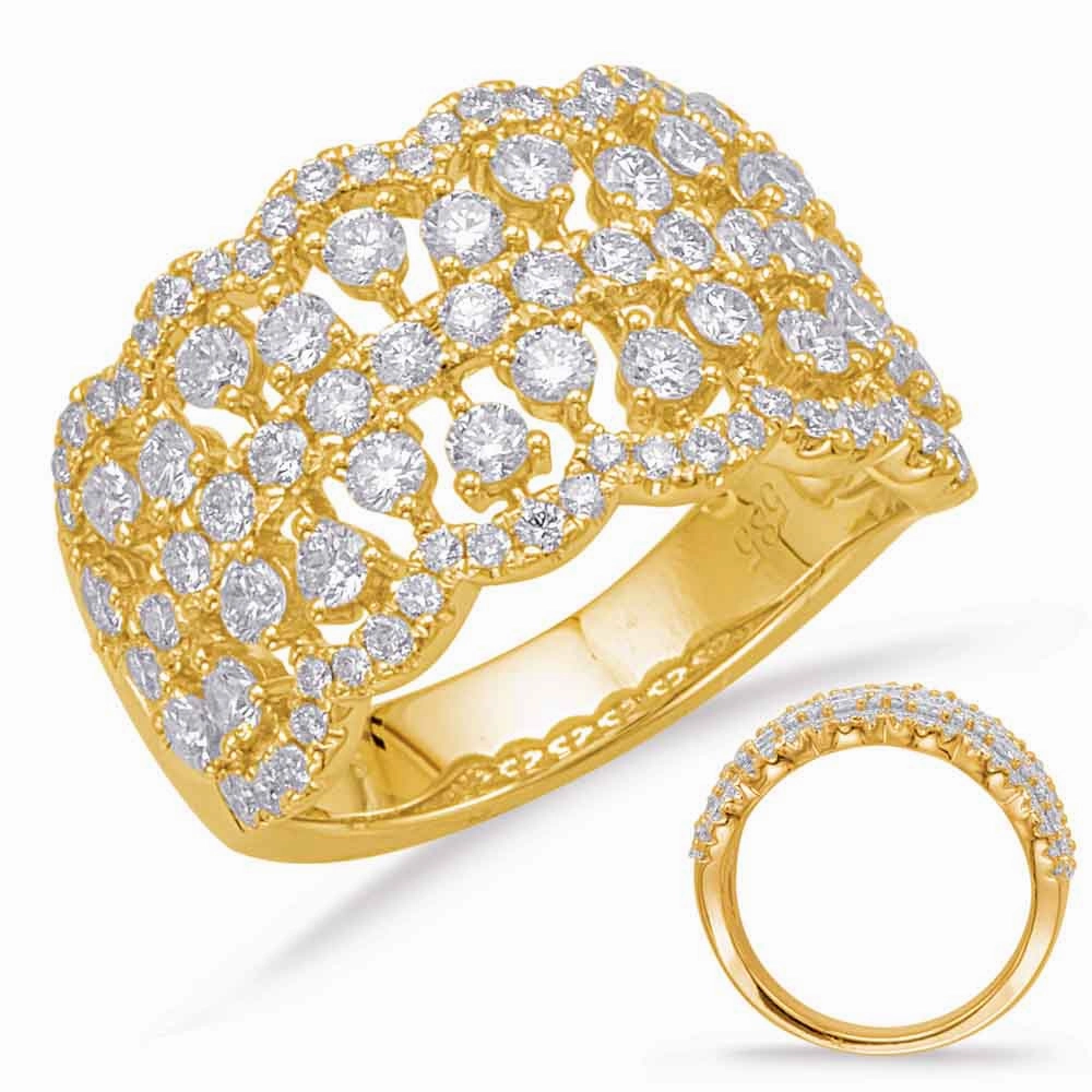 1.56 ctw. YELLOW GOLD DIAMOND FASHION RING D4626YG