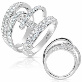 1.60 ctw. PLATINUM DIAMOND FASHION RING D4453-PL