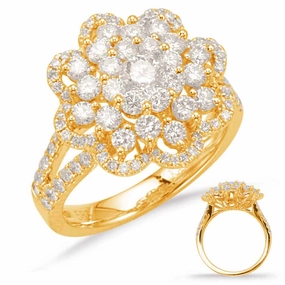 1.60 ctw. YELLOW GOLD DIAMOND FASHION RING D4638YG