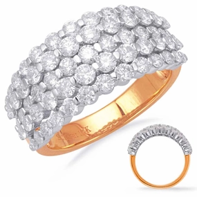 1.97 ctw. ROSE & WHITE GOLD DIAMOND FASHION RING D4401RW