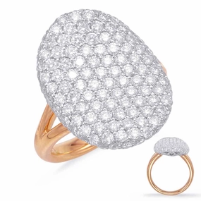 2.08 ctw. ROSE & WHITE GOLD DIAMOND PAVE RING D3936RW
