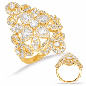 2.10 ctw. YELLOW GOLD DIAMOND FASHION RING D4639YG