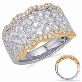 2.61 ctw. YELLOW & WHITE GOLD DIAMOND FASHION RING D4677YW