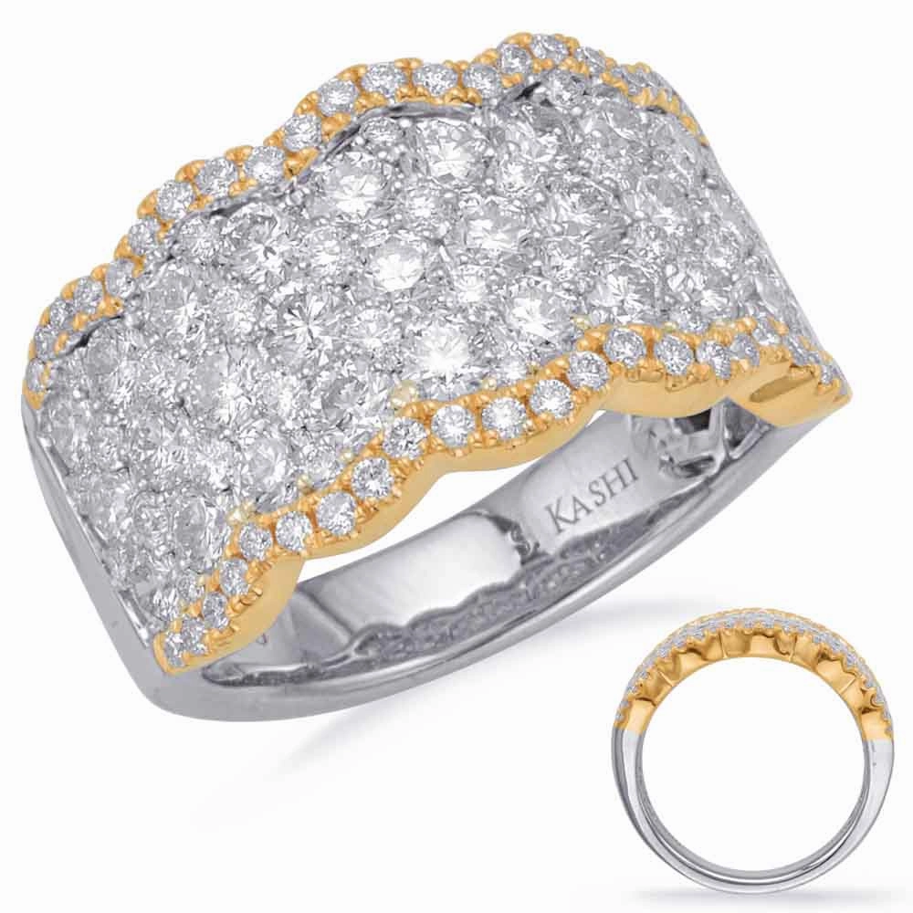 2.61 ctw. YELLOW & WHITE GOLD DIAMOND FASHION RING D4677YW