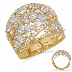 3.21 ctw. YELLOW GOLD DIAMOND FASHION RING D4689YG