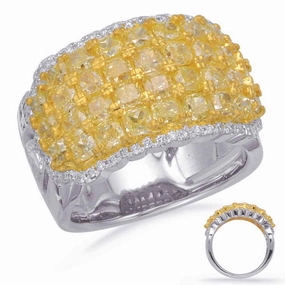 3.83 ctw. YELLOW WHITE & YELLOW DIA FASHION RING D4715YDYW