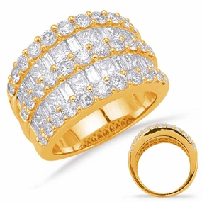 3.87 ctw. YELLOW GOLD DIAMOND FASHION RING D4629YG