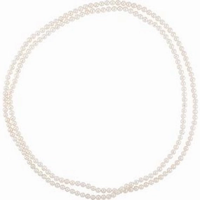 8-9 mm Cultured White Freshwater Pearl 72" Strand