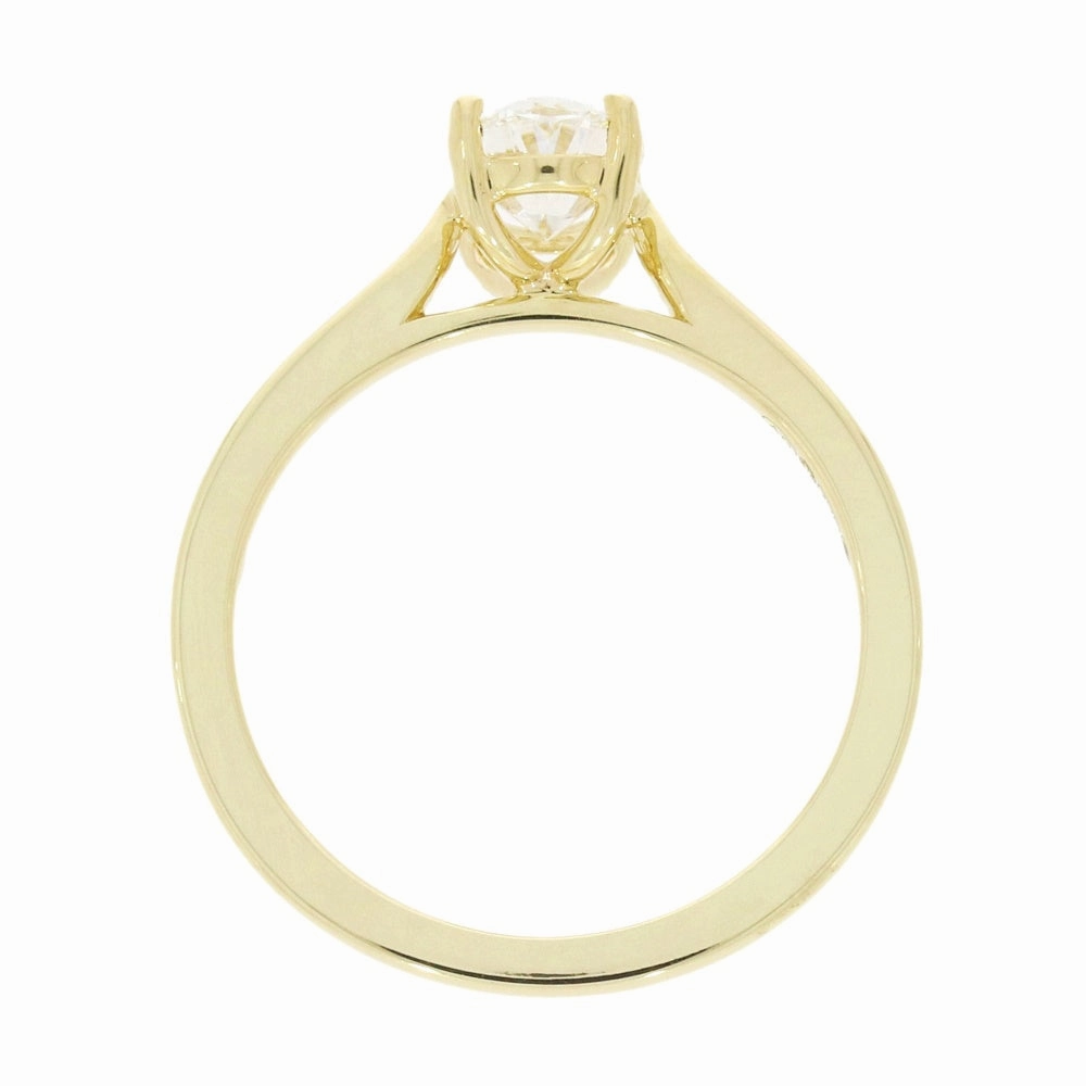 9ct Gold 1.00ct Oval Cut Lab Grown Diamond Solitaire Ring E VS2
