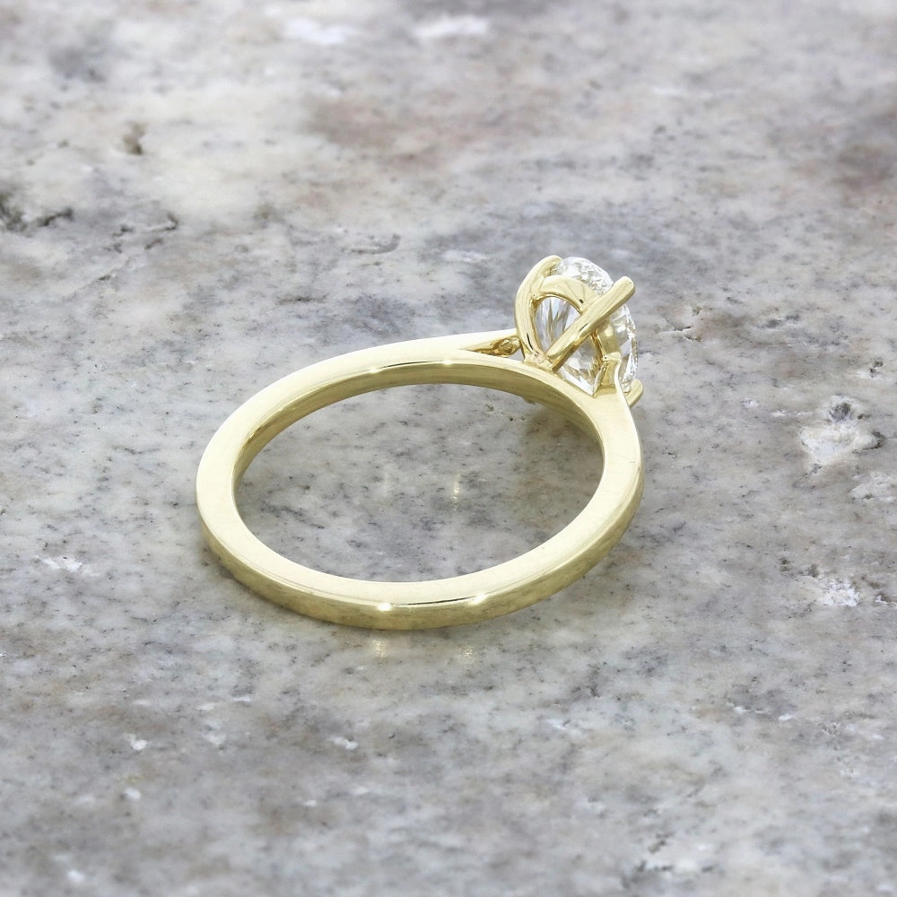 9ct Gold 1.00ct Oval Cut Lab Grown Diamond Solitaire Ring E VS2