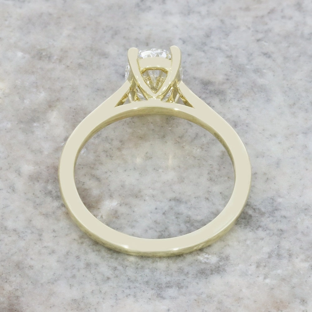 9ct Gold 1.40ct Oval Brilliant Cut Lab Grown Diamond Solitaire Ring G VS2