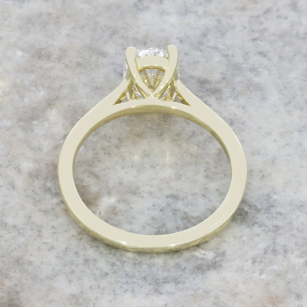 9ct Gold 1.40ct Oval Brilliant Cut Lab Grown Diamond Solitaire Ring G VS2