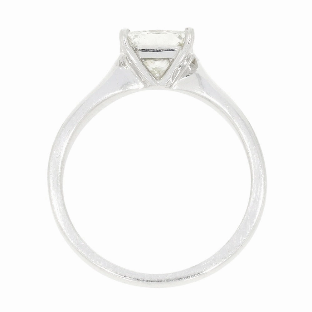 9ct White Gold 1.01cts Solitaire Princess Cut Diamond Ring
